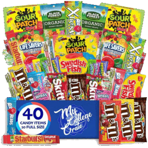 candy and snack care package