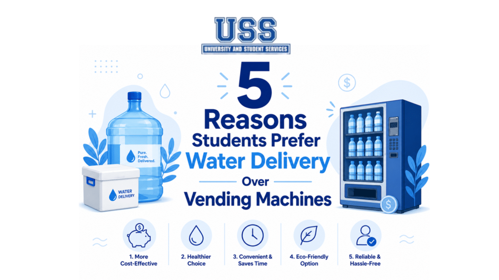 5 Reasons Students Prefer Water Delivery Over Vending Machines